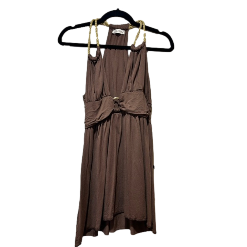 Vintage Brown and Gold Rope Tank